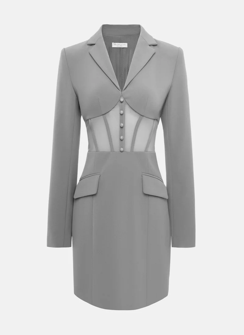 Lichi Corset-panel mini blazer dress